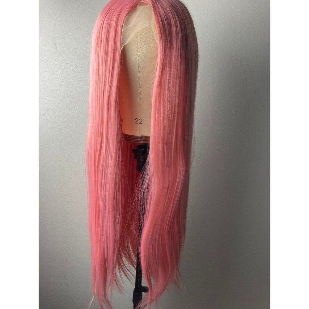Pink Wig,Natural Straight Lace Wig